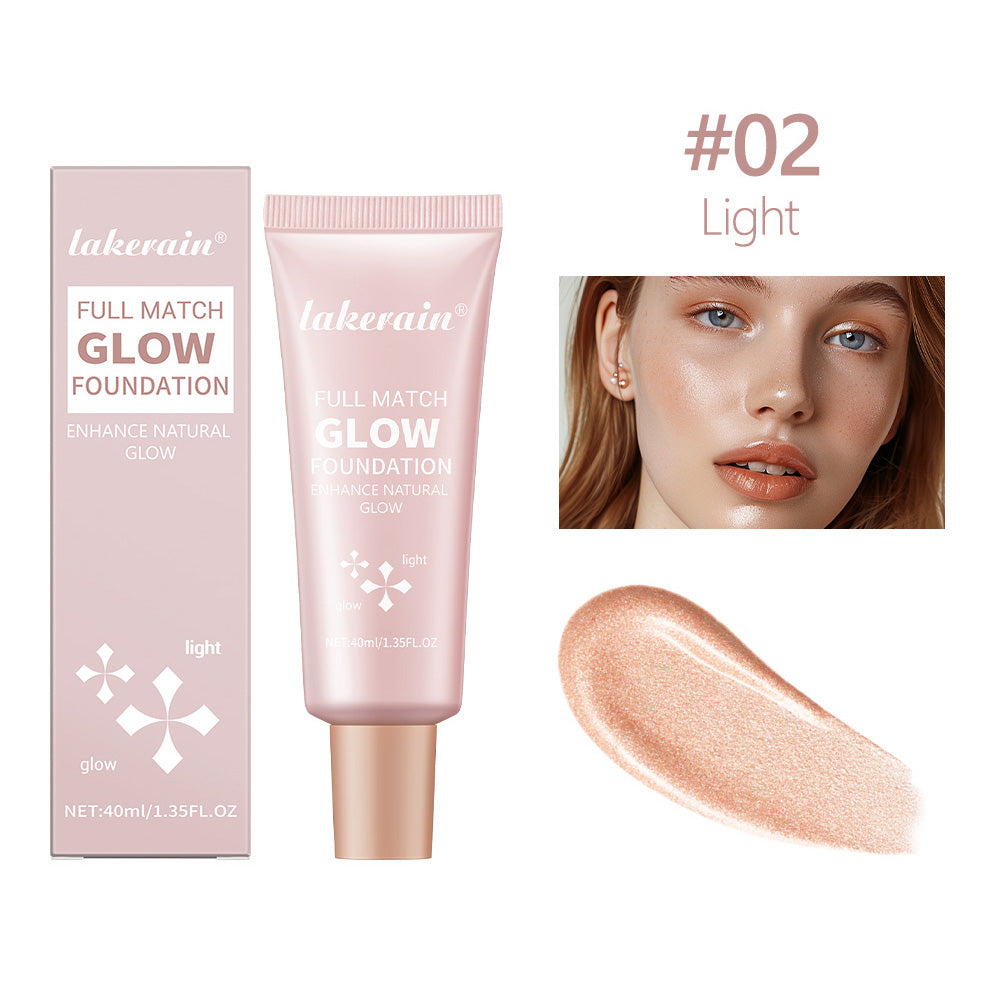 Illuminator Highlight Glow Foundation, Natural Glow Enhancer Glotion, Lightweight Base, Glowing Moisturizing