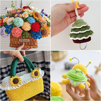 Ergonomic Handle Crochet Hooks & Knitting Needles with Stitch Markers – DIY Hand Knitting Craft Tools for Beginners