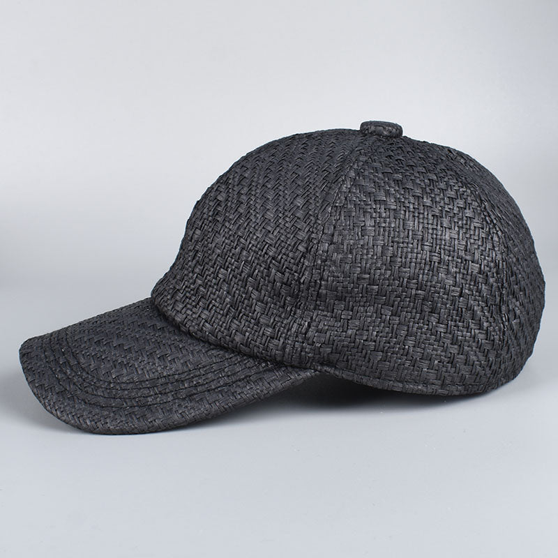New Fashion Straw Sun Hat For Men Women Summer Baseball Cap Black White Snapback Dad Trucker Caps 3