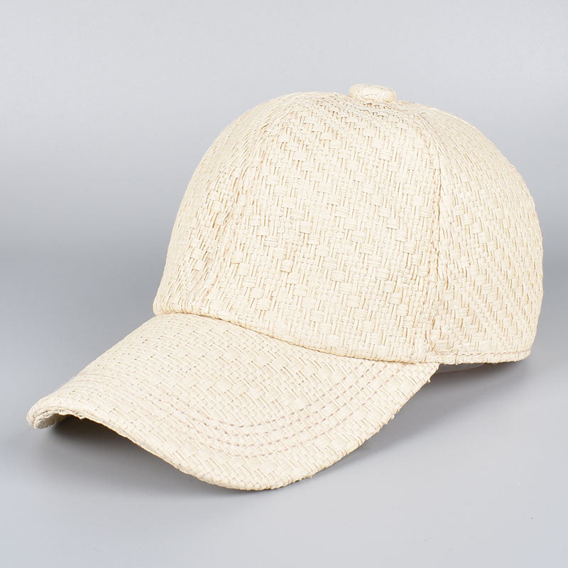 New Fashion Straw Sun Hat For Men Women Summer Baseball Cap Black White Snapback Dad Trucker Caps 8
