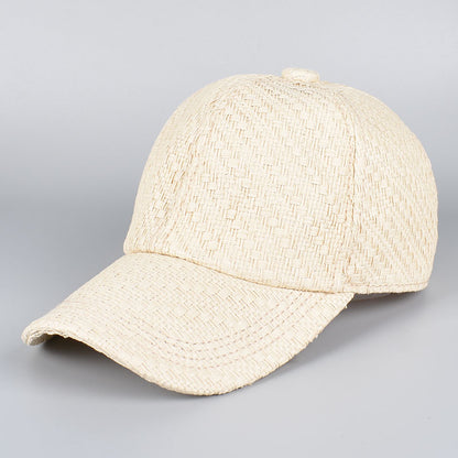 New Fashion Straw Sun Hat For Men Women Summer Baseball Cap Black White Snapback Dad Trucker Caps 8