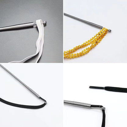 Flexible Drawstring Threader, Quick Threading Spring-Designed String Pull Tool for Waistbands & Elastic Bands