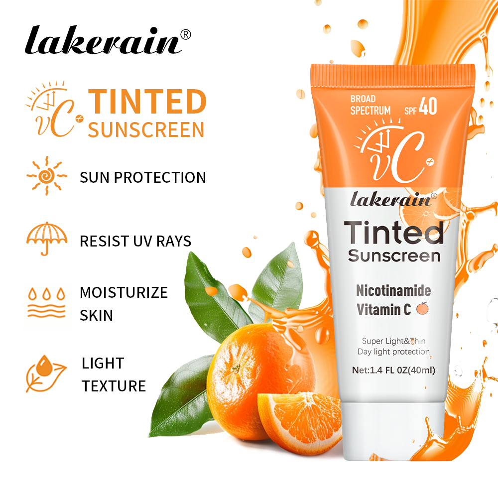Tinted Moisturizing VC Sunscreen SPF40 Skin Protection Refreshing Makeup Sunscreen Cream With UV An 3