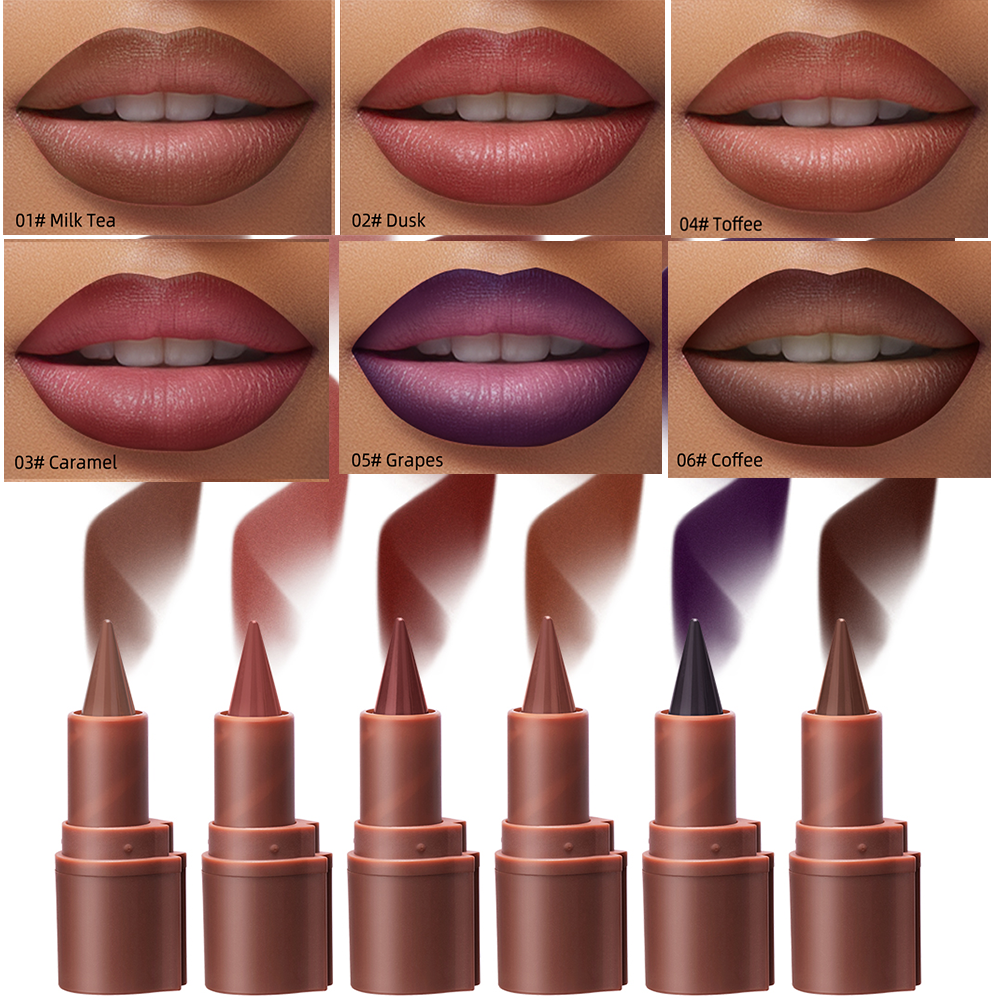 Tapered Gradient Lip Liner, Matte Waterproof Lipstick, Non Sticky Contouring, Tint Lipliner Crayon, Lip Makeup