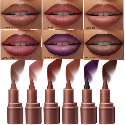 Tapered Gradient Lip Liner, Matte Waterproof Lipstick, Non Sticky Contouring, Tint Lipliner Crayon, Lip Makeup