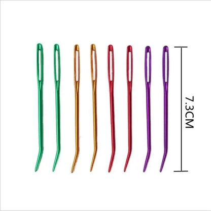 Big Eye Curve Bent Needle, Yarn Knitting Weaving Needles for Crochet, Tapestry & DIY Sewing Accessories
