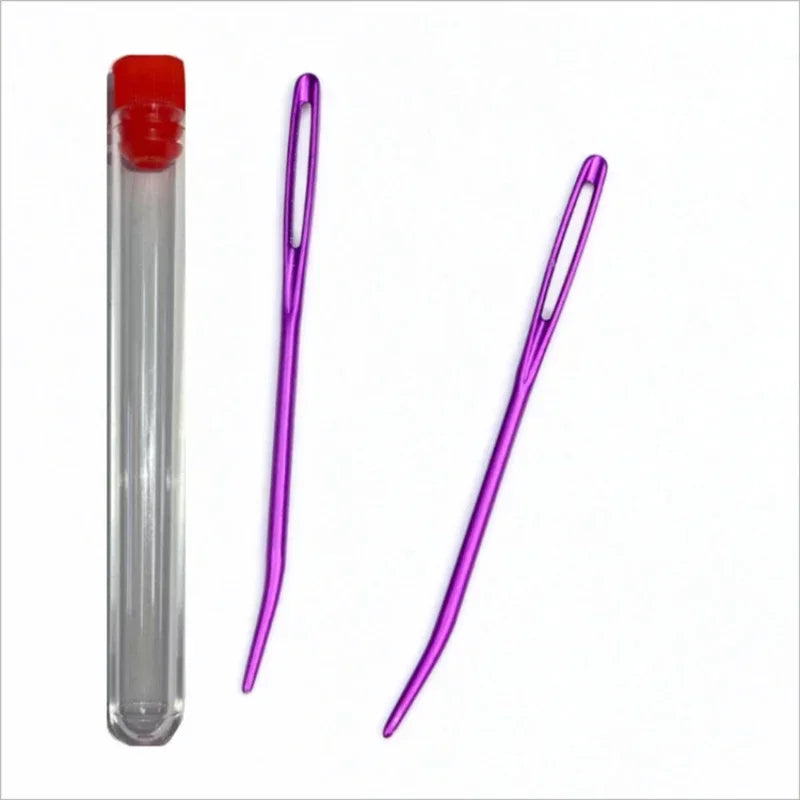 Big Eye Curve Bent Needle, Yarn Knitting Weaving Needles for Crochet, Tapestry & DIY Sewing Accessories
