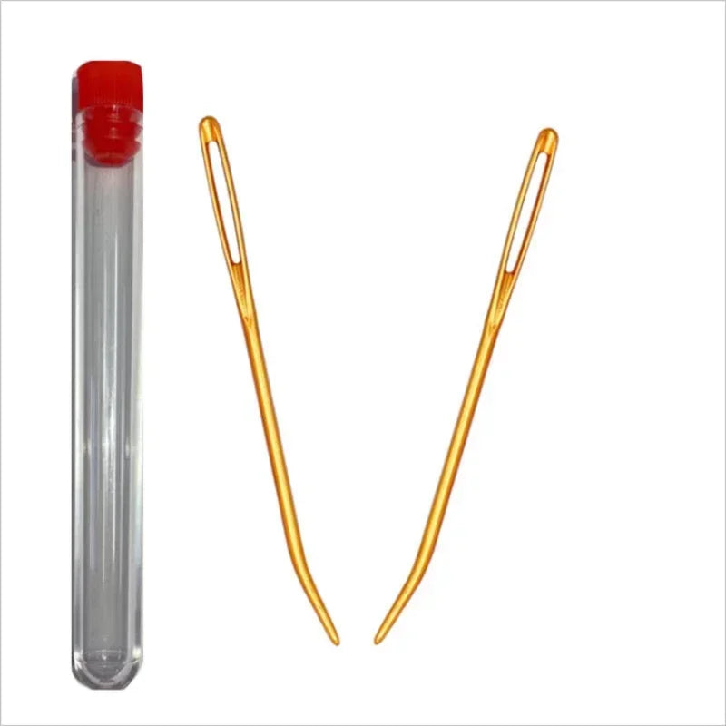 Big Eye Curve Bent Needle, Yarn Knitting Weaving Needles for Crochet, Tapestry & DIY Sewing Accessories