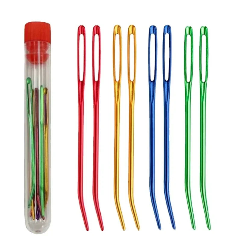 Big Eye Curve Bent Needle, Yarn Knitting Weaving Needles for Crochet, Tapestry & DIY Sewing Accessories