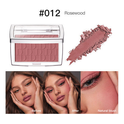 Blush Matte Natural Cheek Tint, Waterproof Face Contouring Cosmetics, Soft Female Blush Powder to Brighten Face