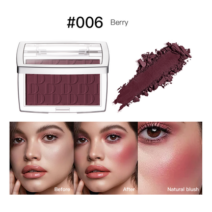 Blush Matte Natural Cheek Tint, Waterproof Face Contouring Cosmetics, Soft Female Blush Powder to Brighten Face