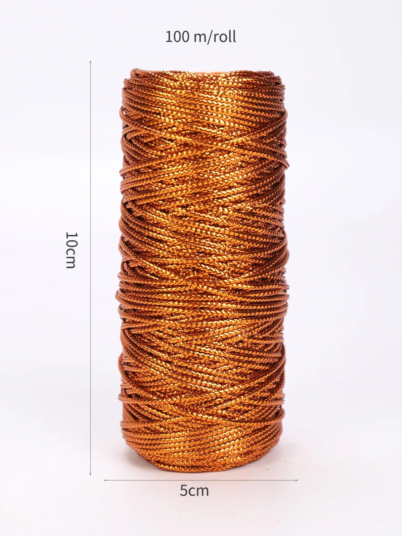 100M 1.5mm Macrame Cord Rope String, Gold & Silver Polyester Thread for DIY Jewelry Making, Sewing, and Crafts