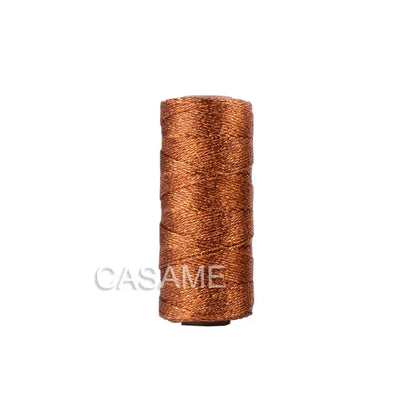 100M 1.5mm Macrame Cord Rope String, Gold & Silver Polyester Thread for DIY Jewelry Making, Sewing, and Crafts