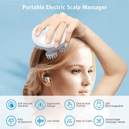 Electric Scalp And Body Massager Vibrating Kneading Head Neck And Deep Tissue Tool 2