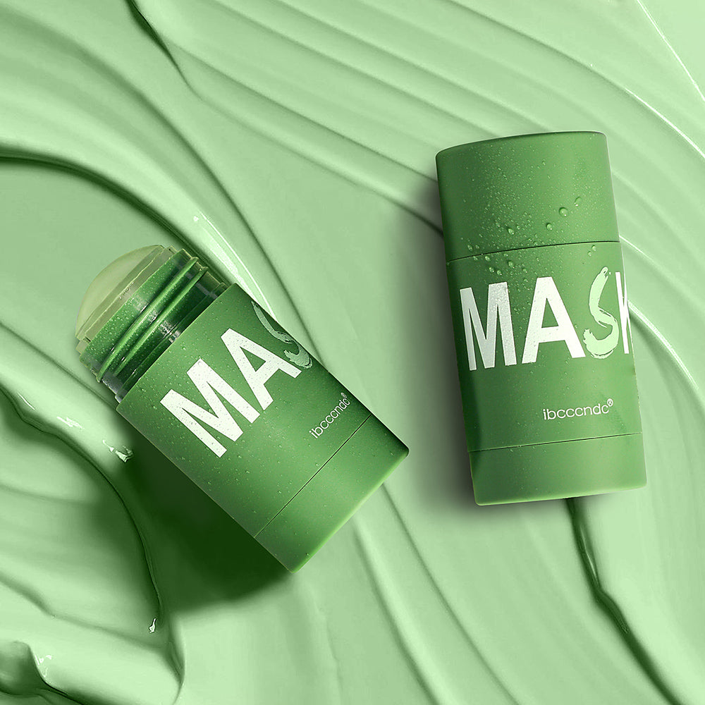 Face Clean Mask Green Tea Rose Extract Cleansing Stick Deep Moisturizing Shrinks Pores Blackhead Oi 3