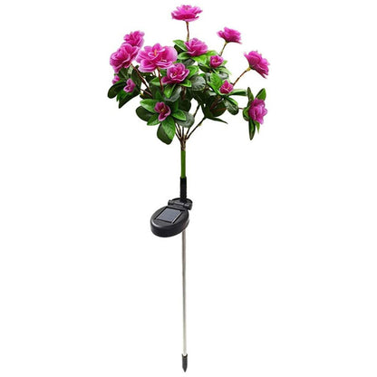 Waterproof LED Solar Azalea Flower Lights, Outdoor Garden Lamp, Decorative Lighting for Lawn, Path, Yard, Weddings