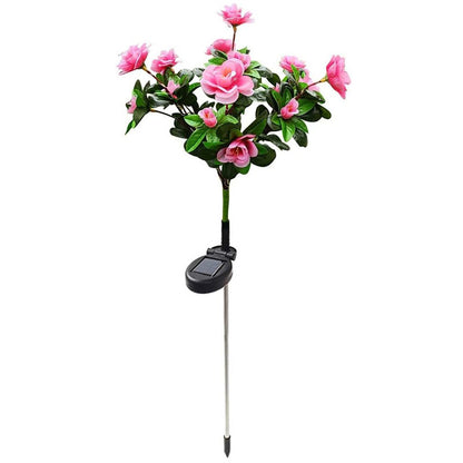 Waterproof LED Solar Azalea Flower Lights, Outdoor Garden Lamp, Decorative Lighting for Lawn, Path, Yard, Weddings