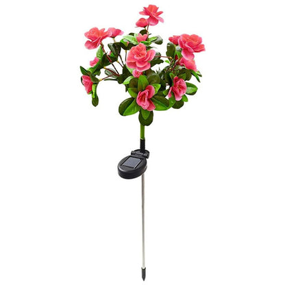Waterproof LED Solar Azalea Flower Lights, Outdoor Garden Lamp, Decorative Lighting for Lawn, Path, Yard, Weddings