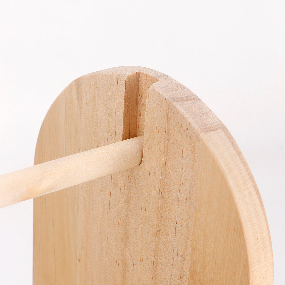 Wooden Crochet Yarn Holder, QJH Single Revolving Yarn Ball Storage for Knitting & Crocheting, Portable & Stable Yarn