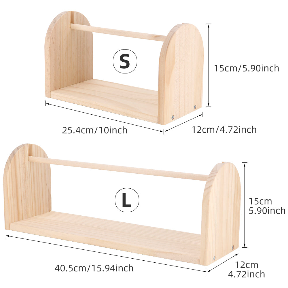 Wooden Crochet Yarn Holder, QJH Single Revolving Yarn Ball Storage for Knitting & Crocheting, Portable & Stable Yarn