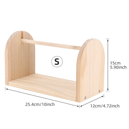 Wooden Crochet Yarn Holder, QJH Single Revolving Yarn Ball Storage for Knitting & Crocheting, Portable & Stable Yarn