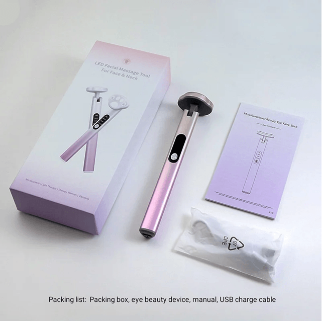 7 Color LED Eye Massager With Heat And Vibration For Dark Circles And Eyelid Lifting 5