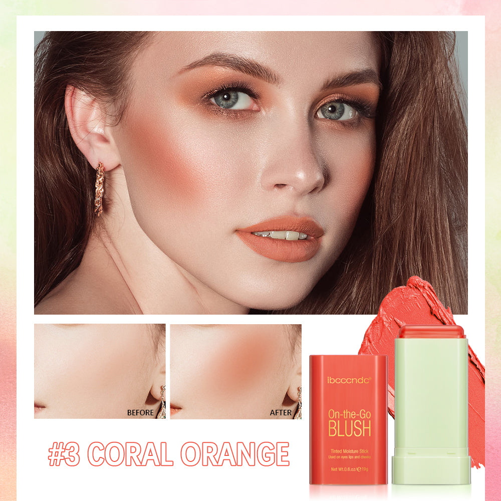 Tinted Moisture Blush Stick Cheek Blusher Cosmetics 3 In 1 Makeup Tube For Lips Eyes Cheeks Glow Bl 2