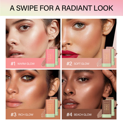 High Gloss Stick Face Brightening Rotary Small Gold Tube Concealer Pearl Gloss Dressing Stick 1