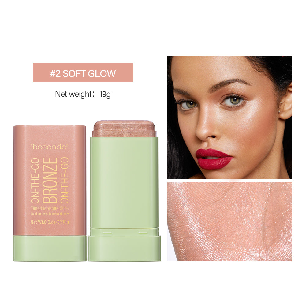 High Gloss Stick Face Brightening Rotary Small Gold Tube Concealer Pearl Gloss Dressing Stick 7