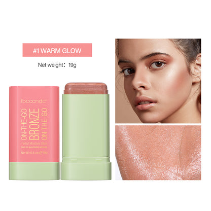 High Gloss Stick Face Brightening Rotary Small Gold Tube Concealer Pearl Gloss Dressing Stick 8