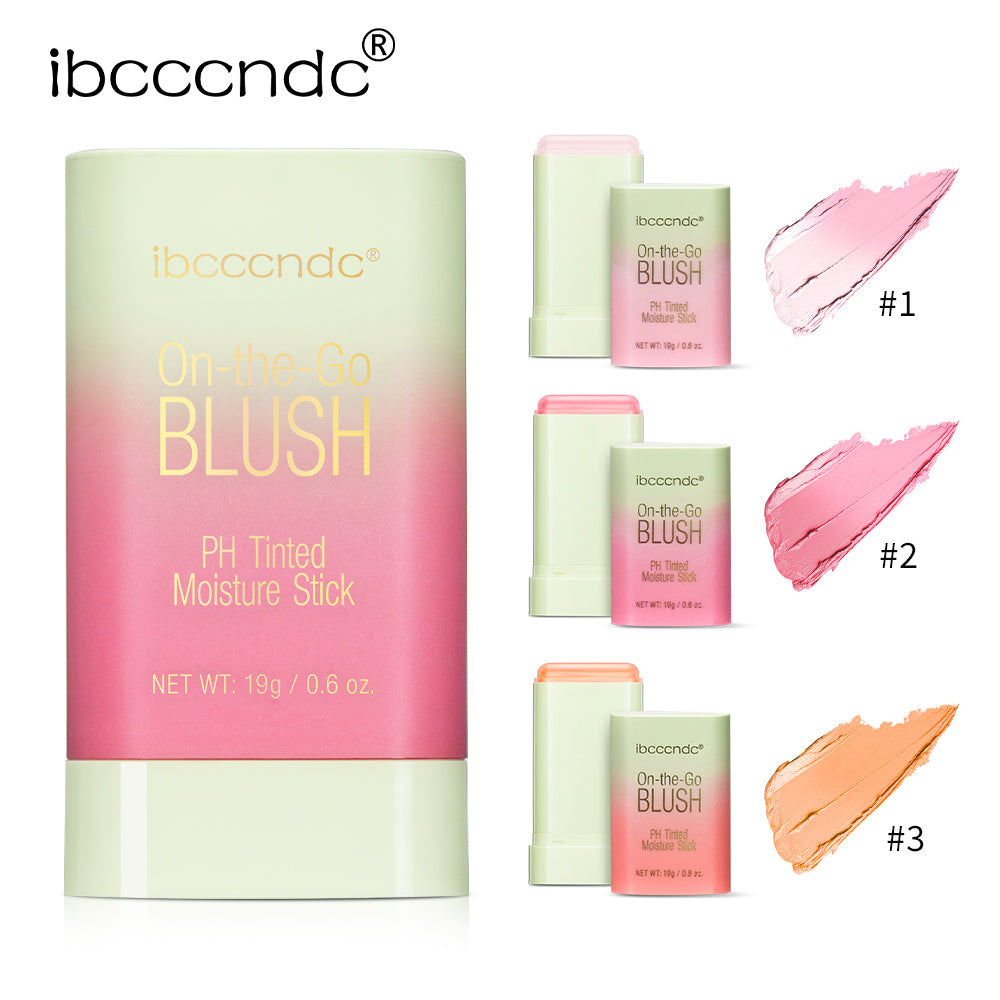 Temperature Change 3-in-1, Cheek Lip Tinted PixiBlush Stick, Creamy Blendable Blush Makeup Stick for Eyes