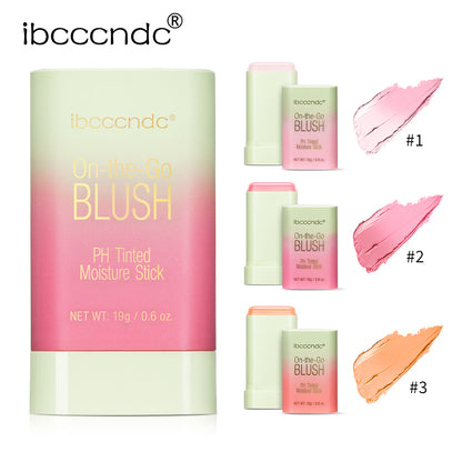 Temperature Change 3-in-1, Cheek Lip Tinted PixiBlush Stick, Creamy Blendable Blush Makeup Stick for Eyes