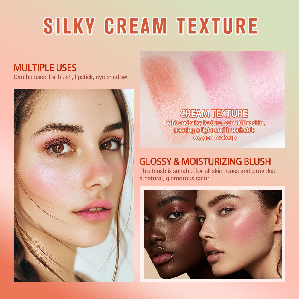 Temperature Change 3in1 Cheek Lip Tinted PixiBlush Stick Creamy Blendable Blush Makeup Stick For Ey 4