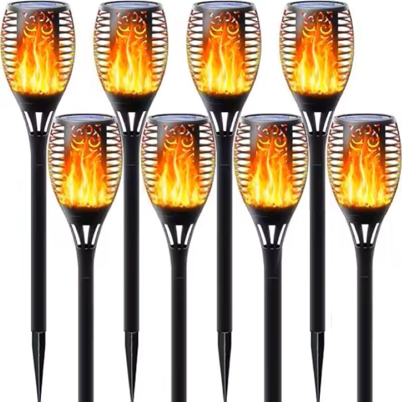 Waterproof Solar Light Outdoor with Flashing Flame, 12LED Solar Flashlight, Christmas Garden Decoration Lighting