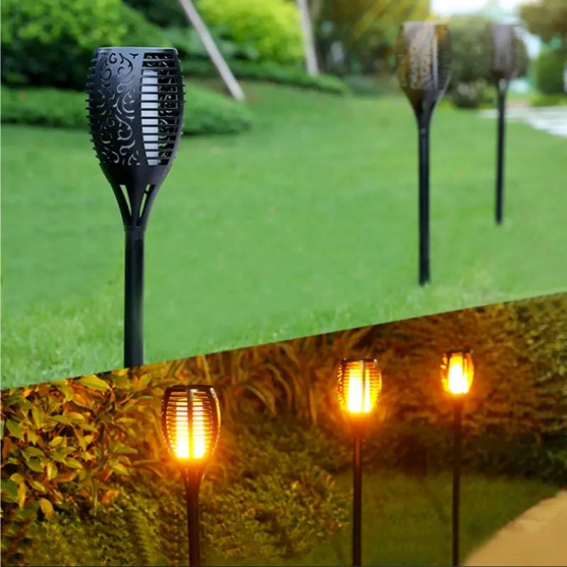 Waterproof Solar Light Outdoor With Flashing Flame 12LED Solar Flashlight Christmas Garden Decorati 4