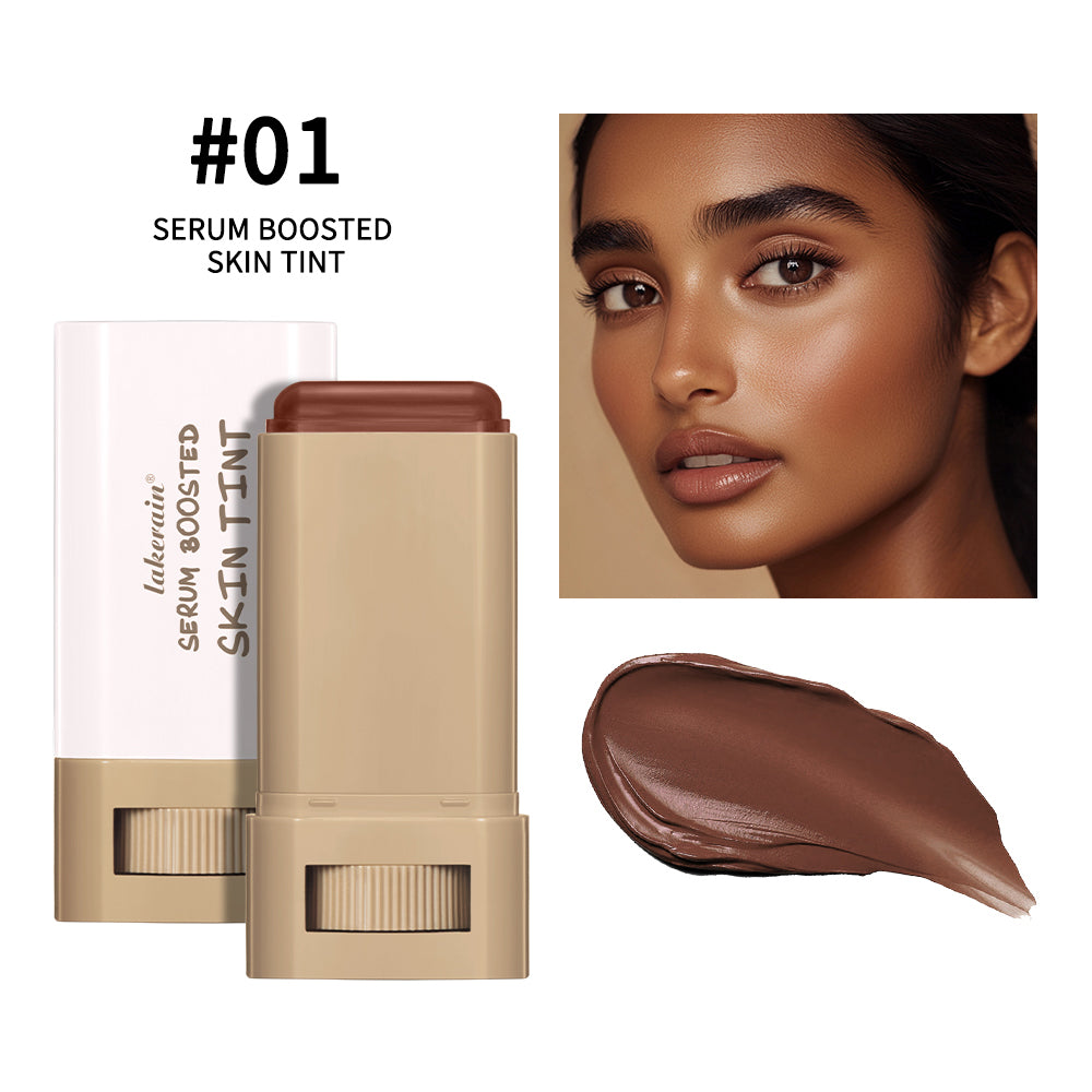 Foundation Stick Serum Boosted Skin Tint Balm Silky Texture Moisturizing Coverage Plumper Natural E 4