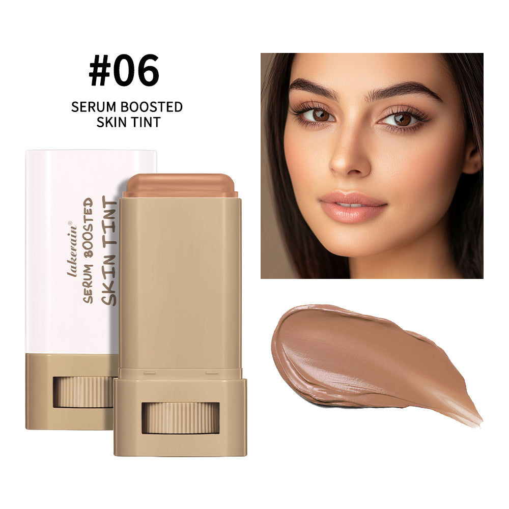 Foundation Stick Serum Boosted Skin Tint Balm Silky Texture Moisturizing Coverage Plumper Natural E 9