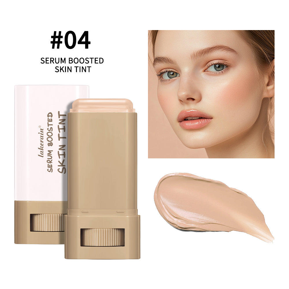 Foundation Stick Serum Boosted Skin Tint Balm Silky Texture Moisturizing Coverage Plumper Natural E 7