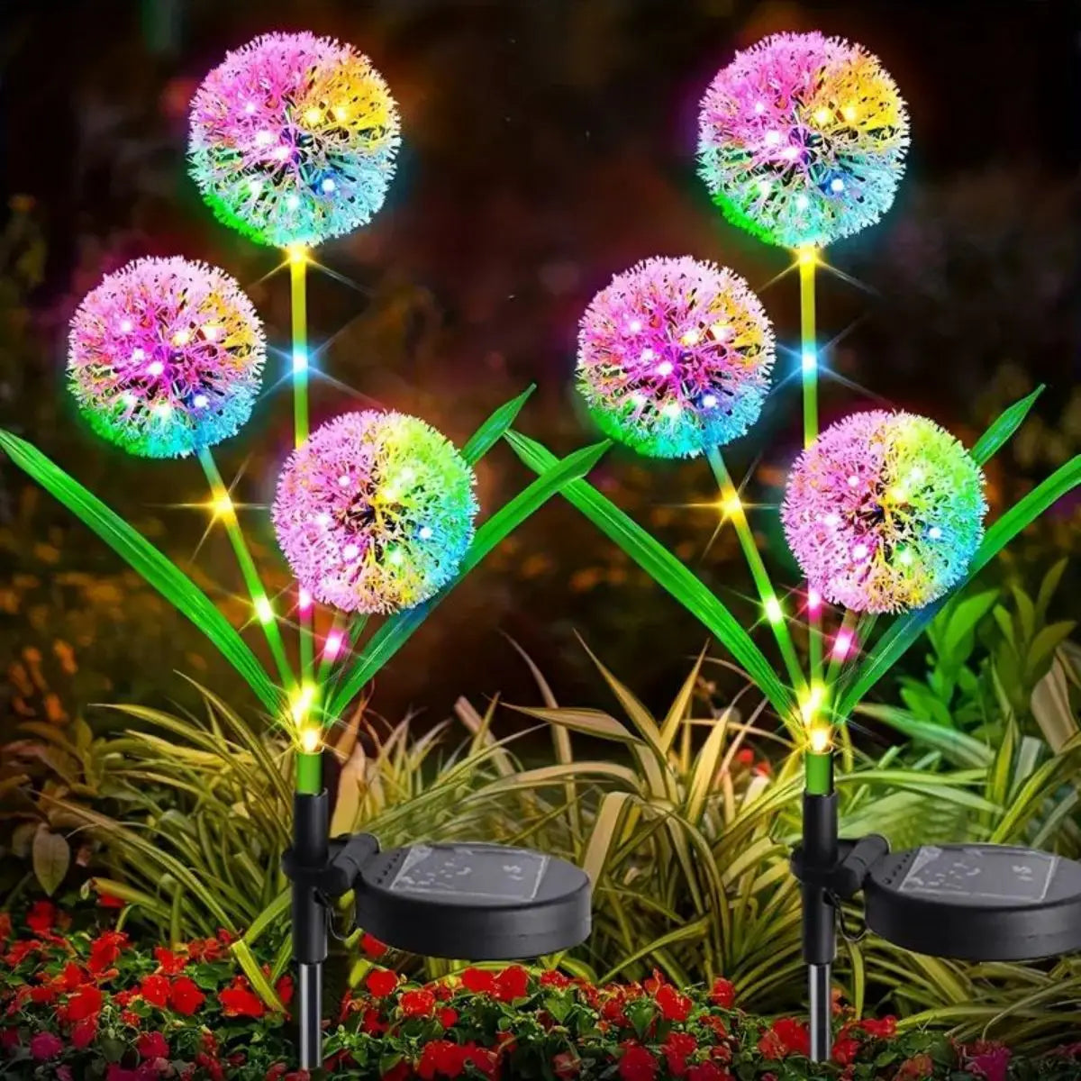 Solar Garden Lights Decorative Dandelion with LED, Waterproof Solar Lights Outdoor for Yard, Patio Garden Decor Lighting