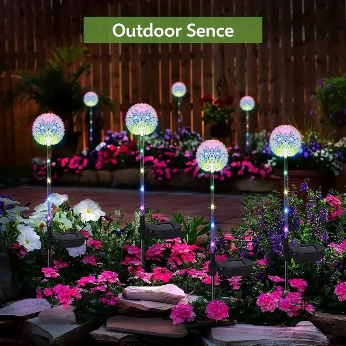 Solar Garden Lights Decorative Dandelion with LED, Waterproof Solar Lights Outdoor for Yard, Patio Garden Decor Lighting