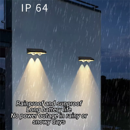 Outdoor LED Solar Fence Lights for Garden, Solar Powered Bright Wall Lights, Waterproof Deck Patio Landscape Lamp Yard