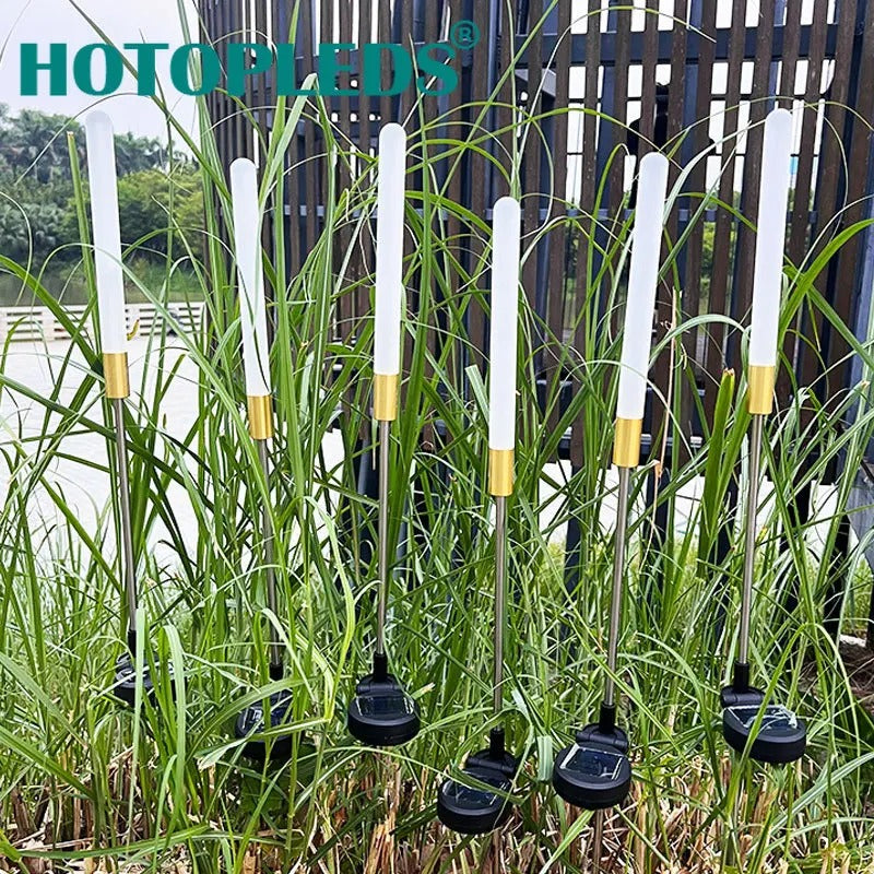 Outdoor Decorative Flower Stake Lights Solar Powered Luminous Reed LED For Garden Yard Lawn Christm 1