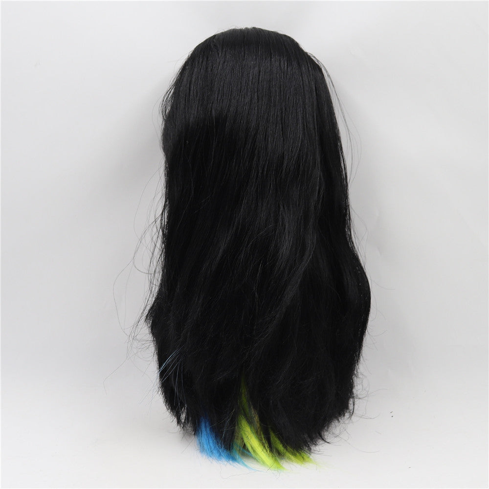 ICY DBS Blyth Doll, White Skin Joint Body with Black Mixed Colorful Hair, New Matte Face, Eyebrows & Lip Gloss