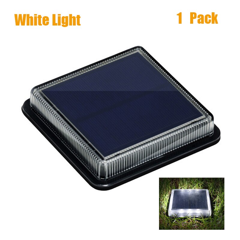 Outdoor Solar Power Step Light Stair Lamp, 12 LEDs Waterproof Deck Light, Auto On Off Garden Lighting