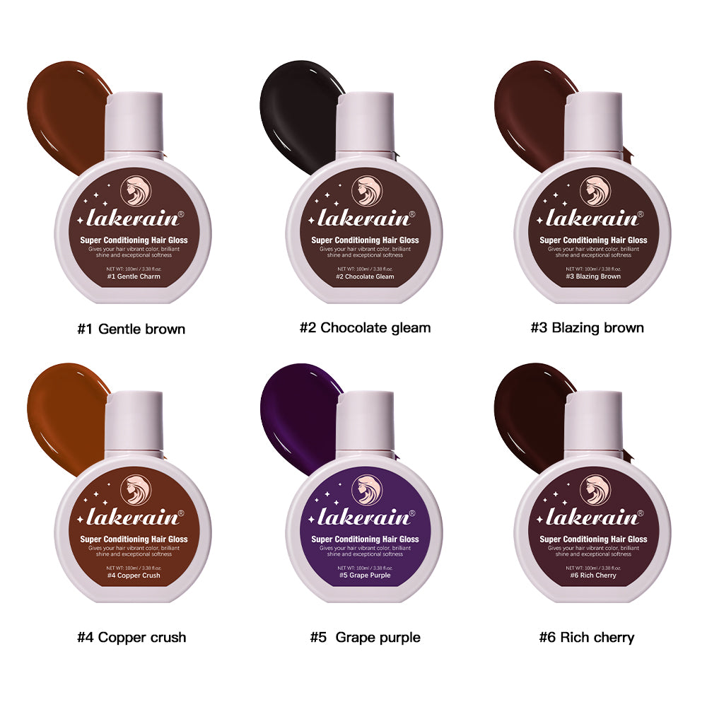Hair Glaze Super Gloss, Color Conditioning Gloss Rinse Out Semi-Permanent Hair Gloss, Boosts Color, Adds Shine