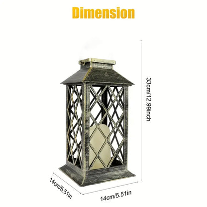 Solar Powered Hanging Lamp with Flickering Flameless Candle Light, Waterproof LED for Lawn, Patio, Table Outdoor Use