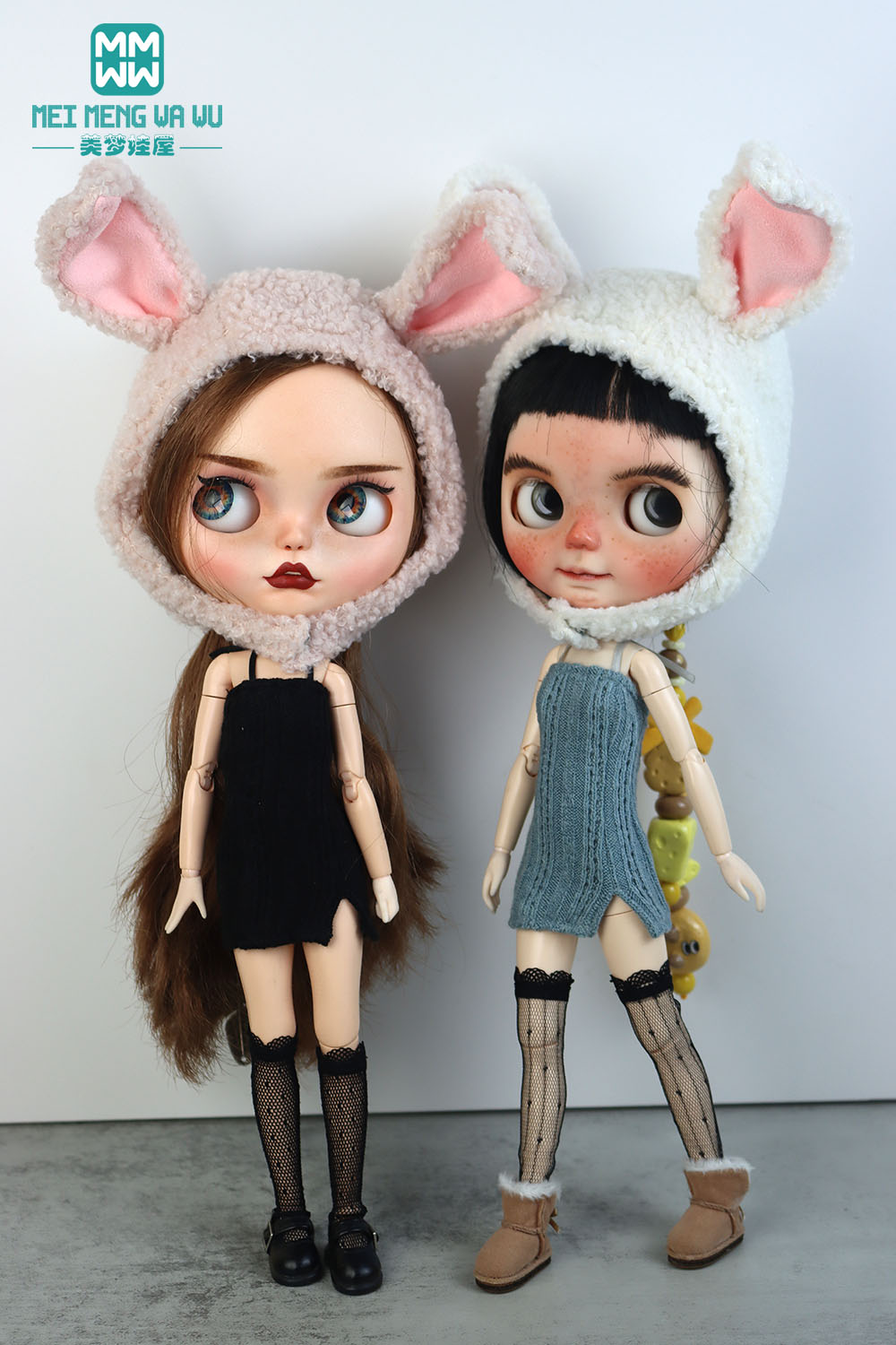 1PCS Blyth Doll Clothes Fashion Rabbit Ears Plush Hat, Multicolor for Blyth, Azone, FR Toys, Cute Gift for Collectors