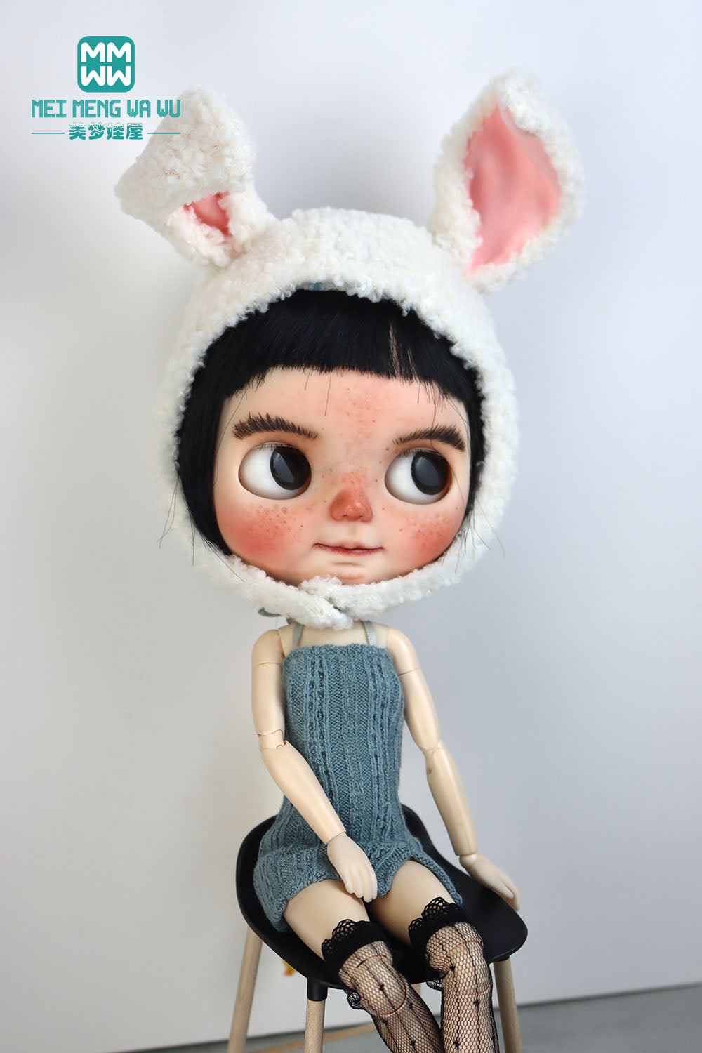 1PCS Blyth Doll Clothes Fashion Rabbit Ears Plush Hat, Multicolor for Blyth, Azone, FR Toys, Cute Gift for Collectors