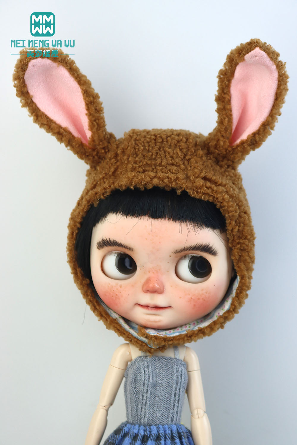 1PCS Blyth Doll Clothes Fashion Rabbit Ears Plush Hat, Multicolor for Blyth, Azone, FR Toys, Cute Gift for Collectors