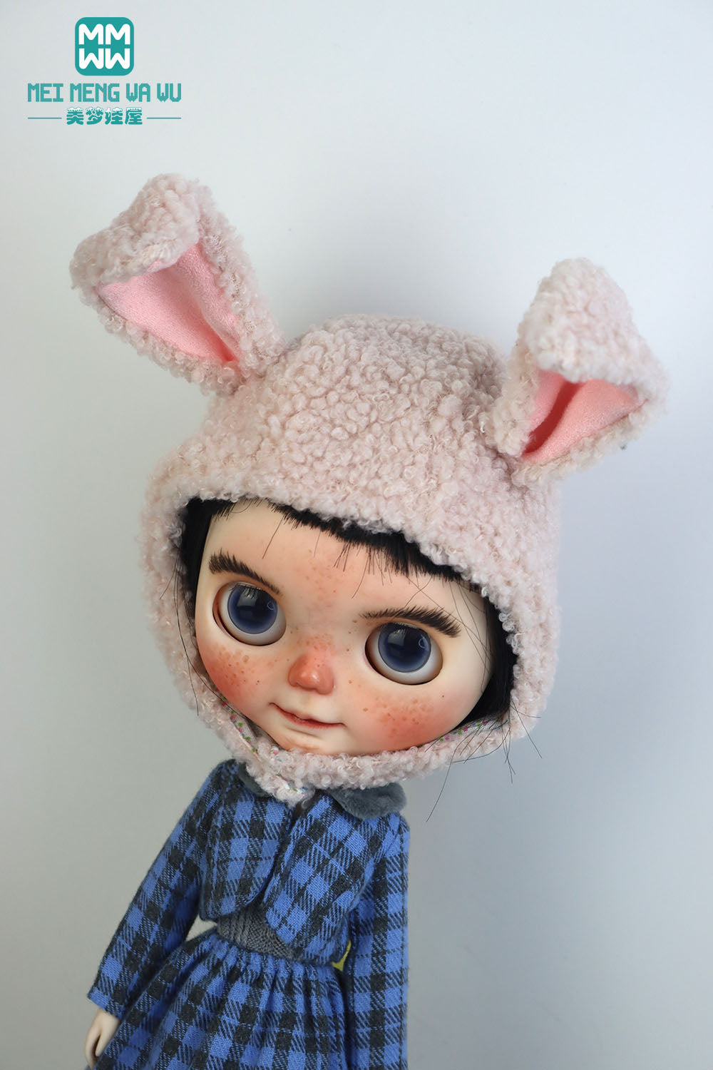 1PCS Blyth Doll Clothes Fashion Rabbit Ears Plush Hat, Multicolor for Blyth, Azone, FR Toys, Cute Gift for Collectors